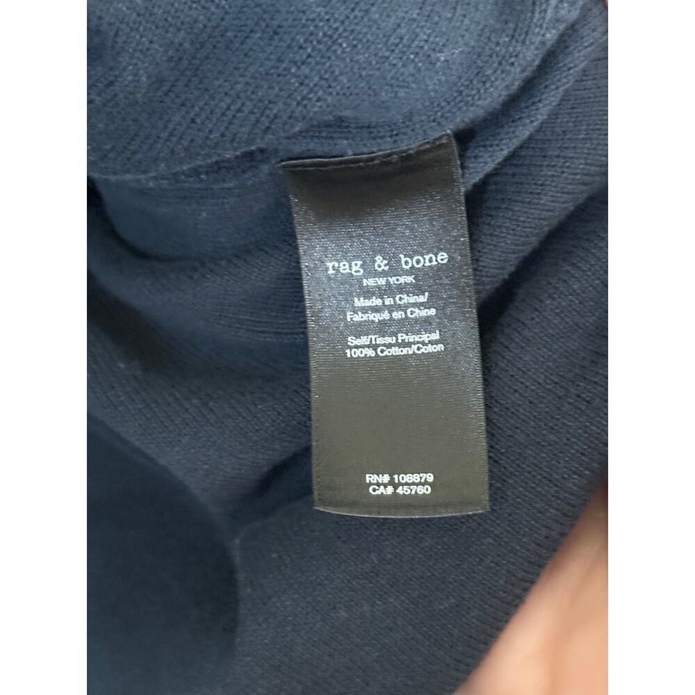 Rag & Bone T-Shirt Clayton Cotton Crew Neck Blue Size 2XL - Picture 6 of 10